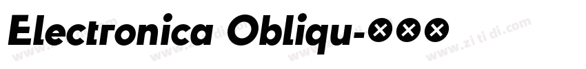 Electronica Obliqu字体转换